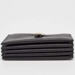 Pre Owned Celine Black/Beige Leather Accordion Card Holder