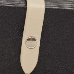 Pre Owned Celine Black/Beige Leather Accordion Card Holder