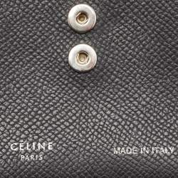 Pre Owned Celine Black/Beige Leather Accordion Card Holder