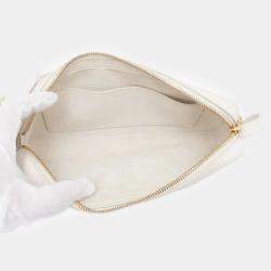 Celine Ivory Leather Triomphe Shoulder Bag