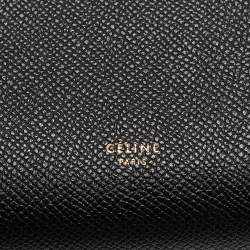 Pre Owned Celine Black Leather Medium Belt Top Handle Bag