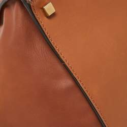 Pre Owned Celine Brown Leather Medium Luggage Phantom Tote