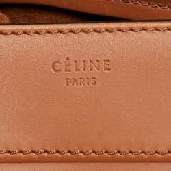 Pre Owned Celine Brown Leather Medium Luggage Phantom Tote