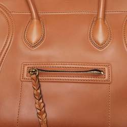 Pre Owned Celine Brown Leather Medium Luggage Phantom Tote