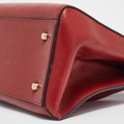 Pre Owned Celine Red Leather Medium Edge Top Handle Bag