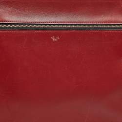 Pre Owned Celine Red Leather Medium Edge Top Handle Bag