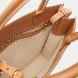 Celine Beige Canvas Small Vertical Satchel Bag