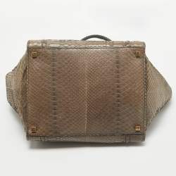 Celine Beige Python Medium Luggage Phantom Tote