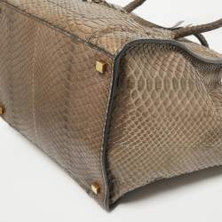 Celine Beige Python Medium Luggage Phantom Tote