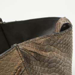 Celine Beige Python Medium Luggage Phantom Tote