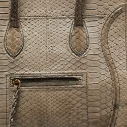 Celine Beige Python Medium Luggage Phantom Tote