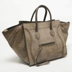 Celine Beige Python Medium Luggage Phantom Tote