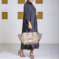 Celine Beige Python Medium Luggage Phantom Tote