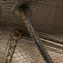 Celine Beige Python Medium Luggage Phantom Tote