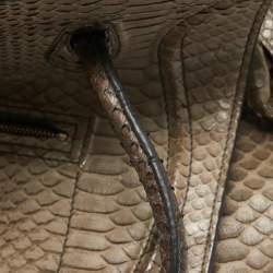 Celine Beige Python Medium Luggage Phantom Tote