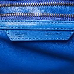 Celine Blue Leather Mini Luggage Tote