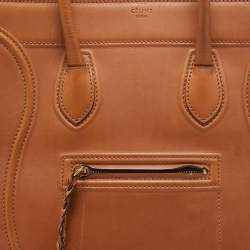 Pre Owned Celine Brown Leather Medium Phantom Luggage Tote