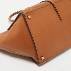 Pre Owned Celine Brown Leather Medium Phantom Luggage Tote