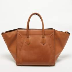 Pre Owned Celine Brown Leather Medium Phantom Luggage Tote