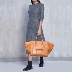 Pre Owned Celine Brown Leather Medium Phantom Luggage Tote