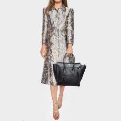 Pre Owned Celine Black Leather Micro Luggage Tote