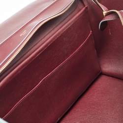 مملوكة مسبقًا Celine Burgundy/Light Blue Leather Small Trapeze Top Handle Bag