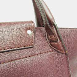 Pre Owned Celine Wine Big Small Leather Handbag