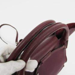 Pre Owned Celine Wine Big Small Leather Handbag