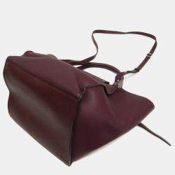 Pre Owned Celine Wine Big Small Leather Handbag