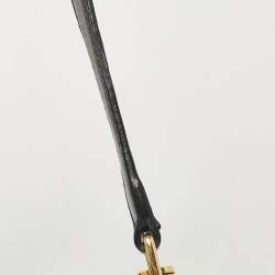 Pre Owned Celine Black/Beige Python and Leather Medium Trapeze Top Handle Bag