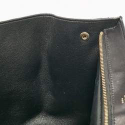 Pre Owned Celine Black/Beige Python and Leather Medium Trapeze Top Handle Bag