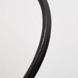 Pre Owned Celine Black/White Leather Mini Luggage Tote