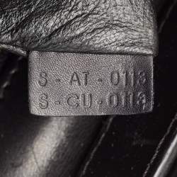 Pre Owned Celine Black/White Leather Mini Luggage Tote