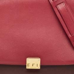 Pre Owned Celine Tricolor Leather Medium Trapeze Top Handle Bag