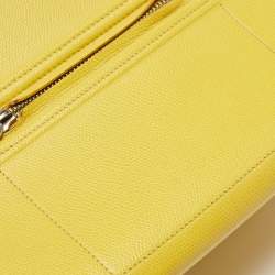 Pre Owned Celine Yellow Leather Medium Phantom Luggage Tote