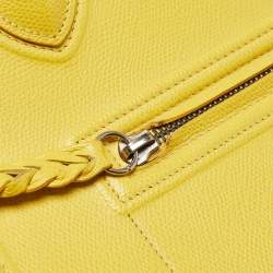 Pre Owned Celine Yellow Leather Medium Phantom Luggage Tote