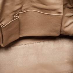 Pre Owned Celine Beige Leather Shoulder Luggage Tote