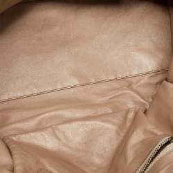 Pre Owned Celine Beige Leather Shoulder Luggage Tote