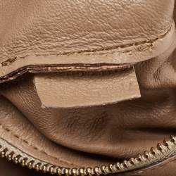 Pre Owned Celine Beige Leather Shoulder Luggage Tote
