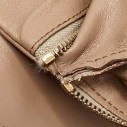 Pre Owned Celine Beige Leather Shoulder Luggage Tote