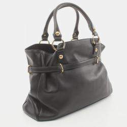 Celine Black Leather Medium Anita Shoulder Bag