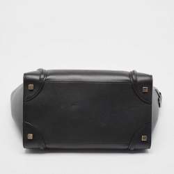 Celine Black Leather Mini Luggage Tote