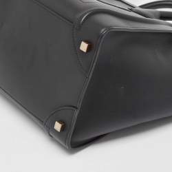 Celine Black Leather Mini Luggage Tote