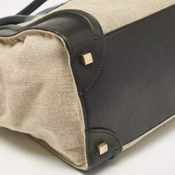 Pre Owned Celine Multicolor Canvas and Leather Mini Luggage Tote