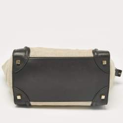 Pre Owned Celine Multicolor Canvas and Leather Mini Luggage Tote