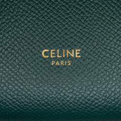  Celine Green Leather Pico Satchel Bag