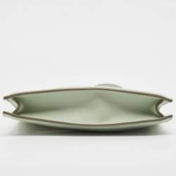 Pre Owned حقيبة كروس سيلين جلد أخضر فاتح بمشبك