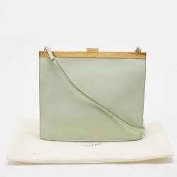 Pre Owned حقيبة كروس سيلين جلد أخضر فاتح بمشبك