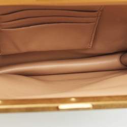 Pre Owned حقيبة كروس سيلين جلد أخضر فاتح بمشبك