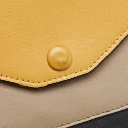 Celine Tricolor Leather Pocket Envelope Wallet On Chain